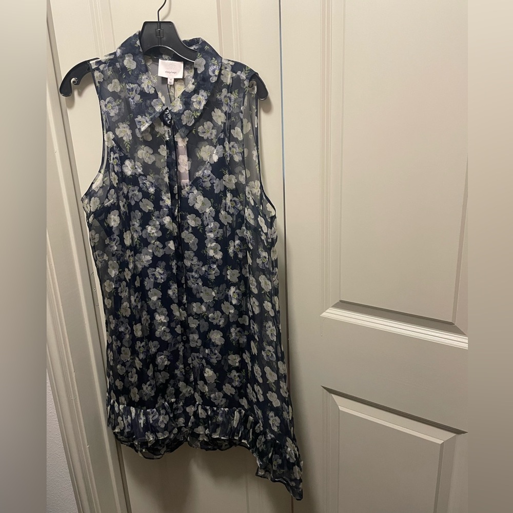 Cinq à Sept Navy Floral Dress